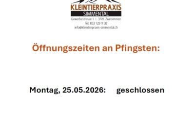 Öffnungszeiten Pfingsten 2026